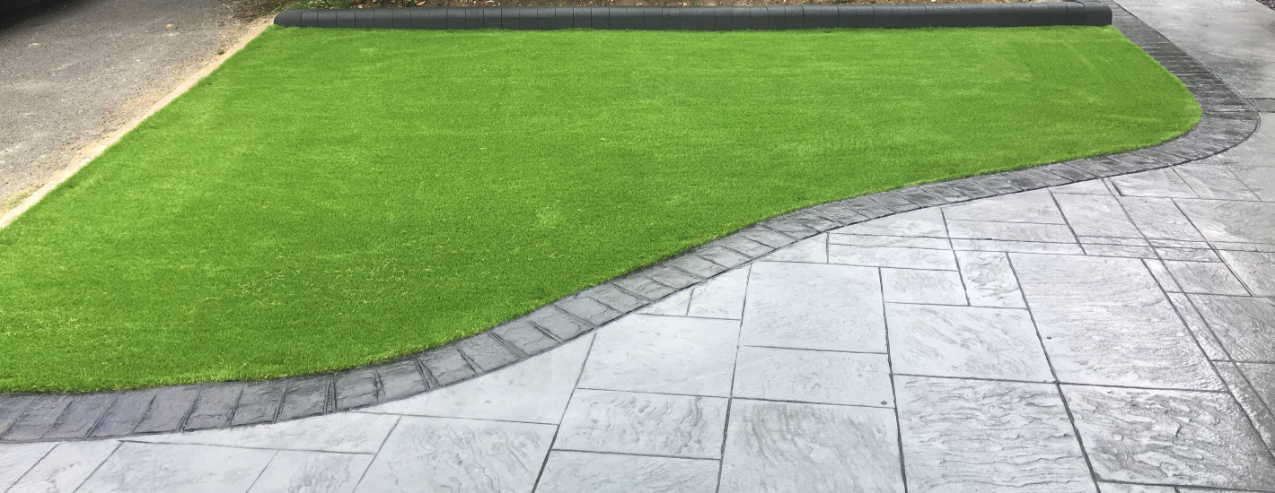 Pattern Imprinted Concrete - Artificial Grass